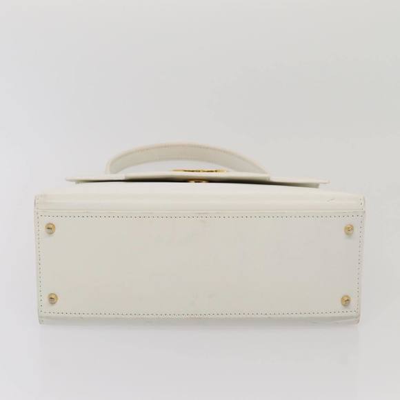 CELINE Shoulder Bag Leather 2way White Auth 83132 - Picture 9 of 16